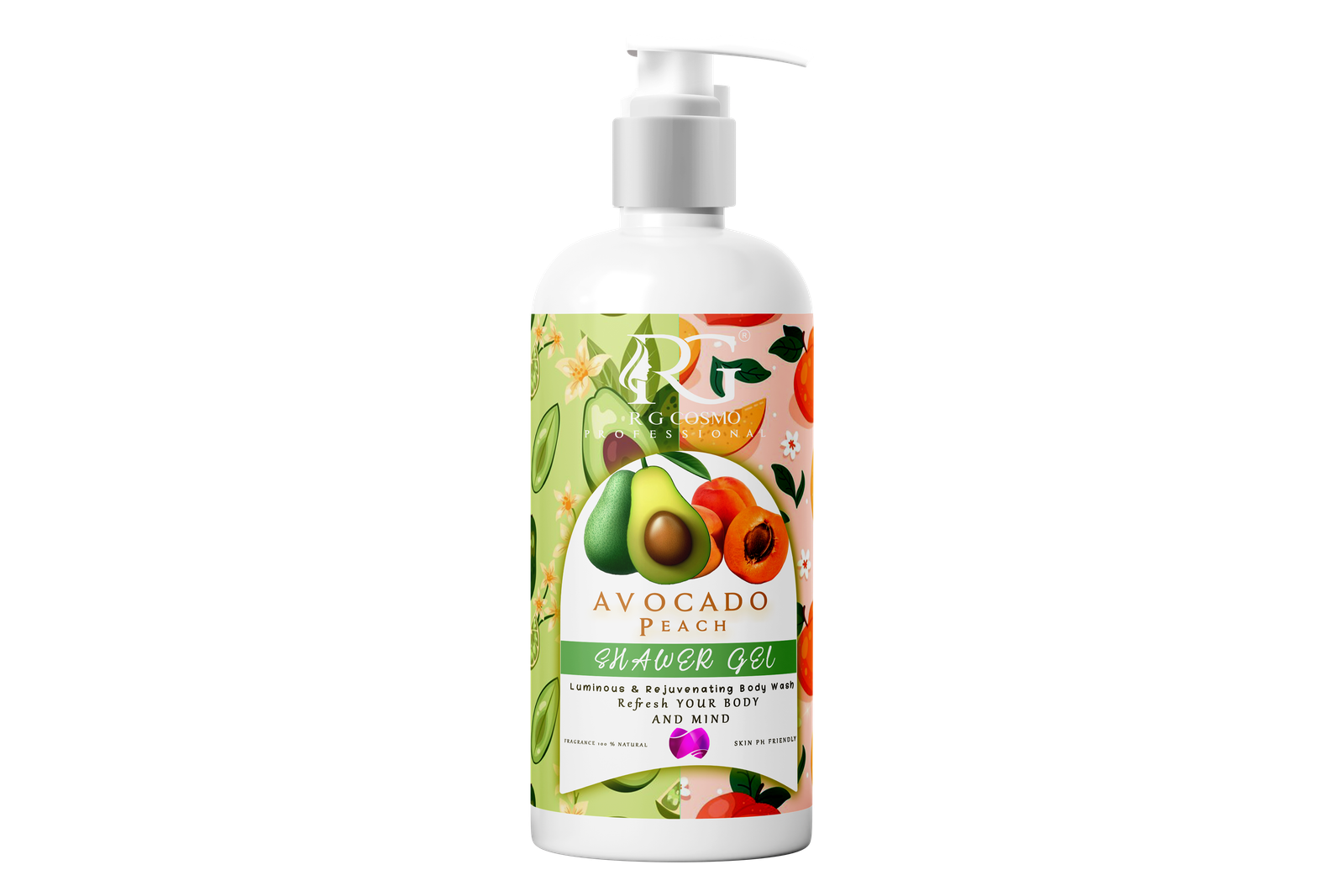 RG COSMO Avocado & Peach Body Wash Shower Gel , 500 ML